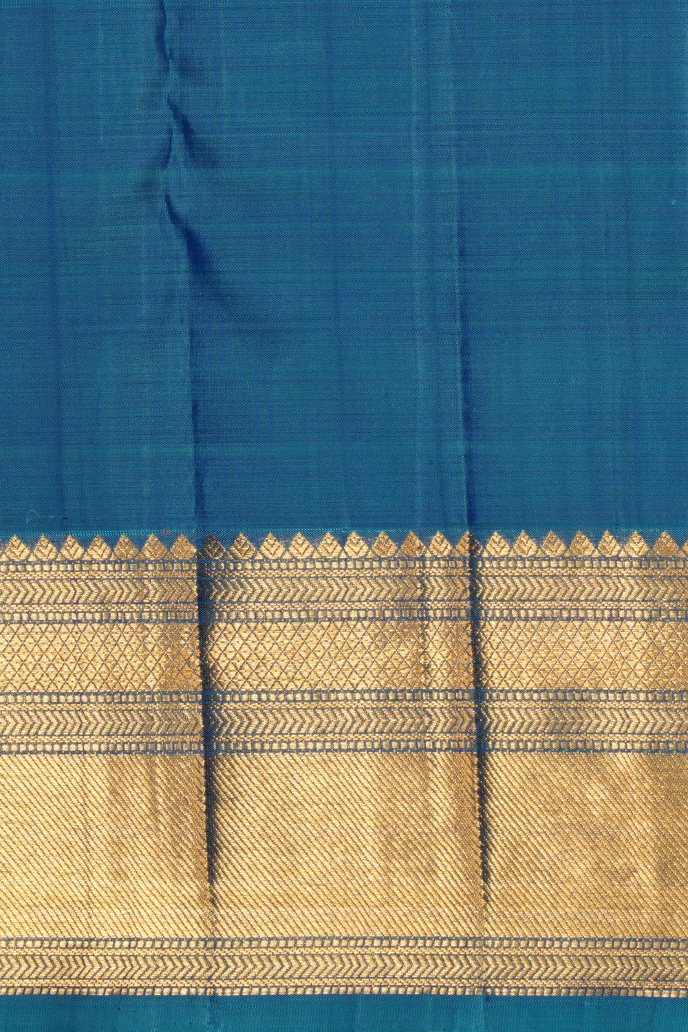 Image of Kanchipattu Brocade Silk Blue Saree